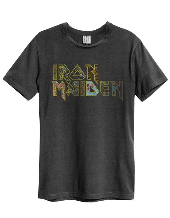 Cover for Iron Maiden · Iron Maiden Eddies Logo Amplified Vintage Charcoal (T-shirt) [size XXL] (2020)
