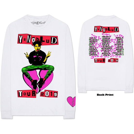 Cover for Yungblud · Yungblud Unisex Long Sleeve T-Shirt: Tour (White) (Back &amp; Sleeve Print) (CLOTHES) [size L] [White - Unisex edition] (2020)