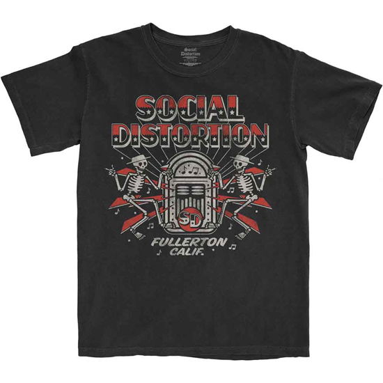 Social Distortion Unisex T-Shirt: Jukebox Skelly - Social Distortion - Produtos -  - 5056368685316 - 