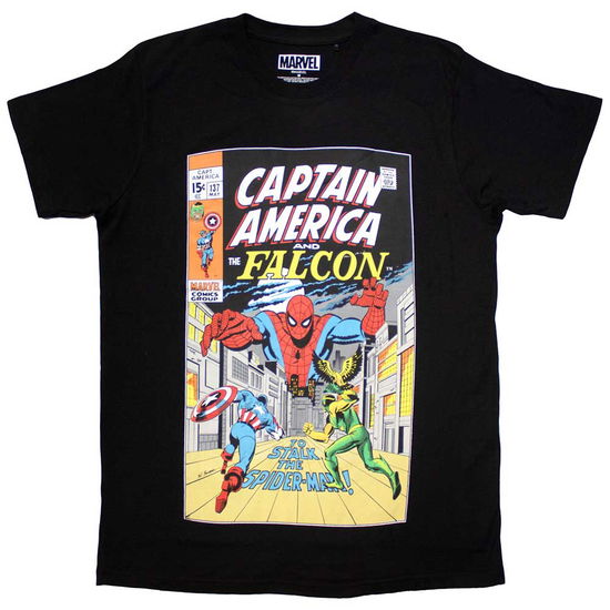 Marvel Comics Unisex T-Shirt: Captain America & Falcon Comic Cover - Marvel Comics - Merchandise -  - 5056737252316 - 