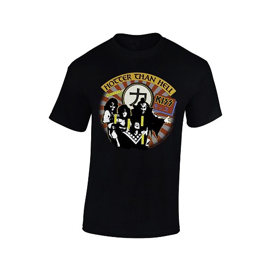 Cover for Kiss · Hotter Than Hell (Kids 7-8) (T-shirt) [size M] [Black edition] (2018)
