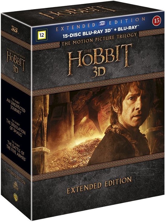 Cover for The Hobbit - The Motion Picture Trilogy (3D Blu-ray/BD) [Extended edition] (2015)
