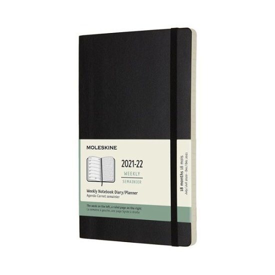 Cover for Moleskine · Moleskine 2022 18-Month Weekly Large Softcover Notebook: Black (Book) (2021)