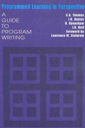 Cover for I.K. Davies · Programmed Learning in Perspective: A Guide to Program Writing (Paperback Book) (2007)