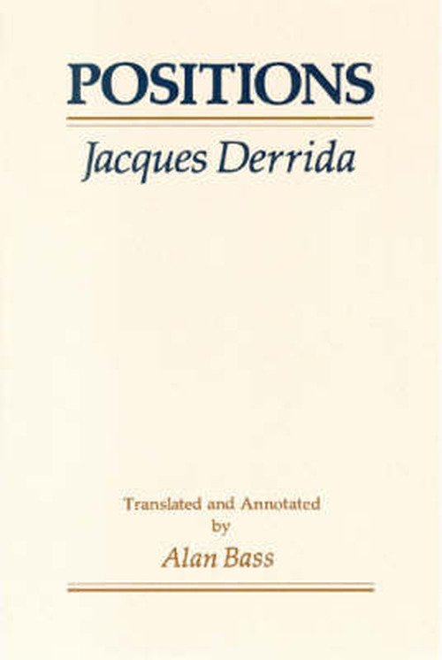 Cover for Jacques Derrida · Positions (Paperback Book) [2nd edition] (1982)