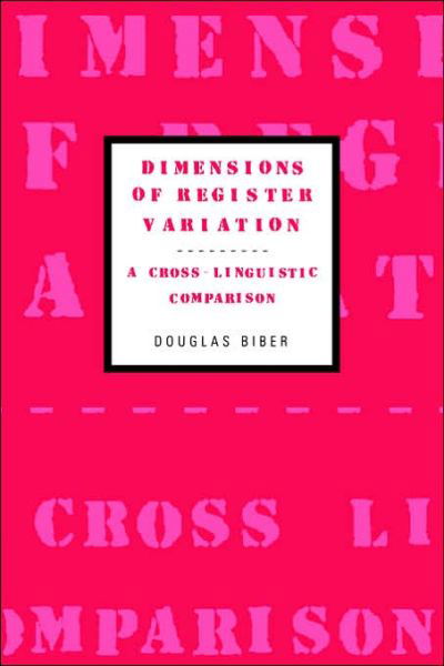 Cover for Biber, Douglas (Northern Arizona University) · Dimensions of Register Variation: A Cross-Linguistic Comparison (Innbunden bok) (1995)