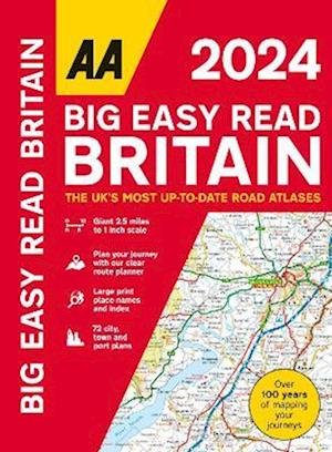 Cover for Big Easy Read Britain 2024 - AA Road Map Britain (Paperback Book) [19 New edition] (2023)