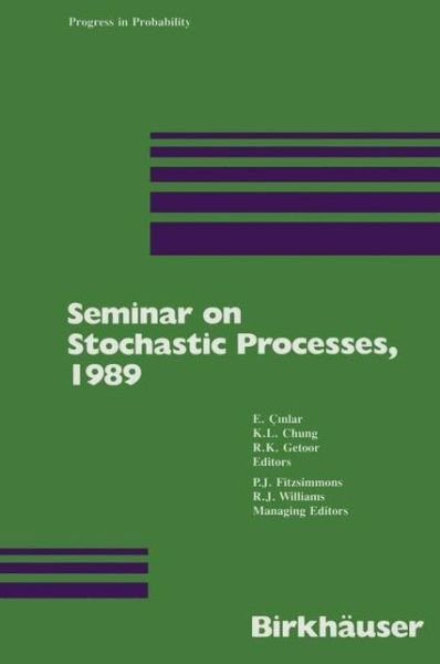 Cover for E. Cinlar · Seminar on Stochastic Processes, 1989 - Progress in Probability (Paperback Book) (2011)