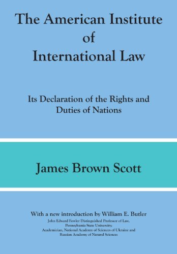 The American Institute of International Law - James Brown Scott - Bøger - Lawbook Exchange, Ltd. - 9781616190316 - 12. februar 2010