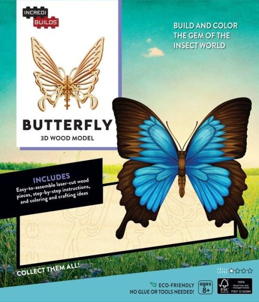 Cover for Insight Editions · IncrediBuilds: Butterfly 3D Wood Model - Incredibuilds (Book) [Proprietary edition] (2019)