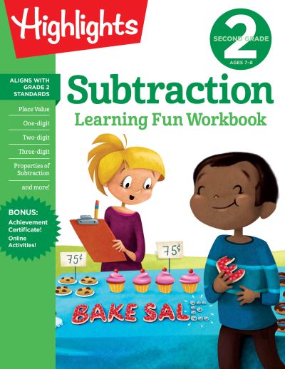 Cover for Highlights Learning · Second Grade Subtraction - Highlights Learning Fun Workbooks (Paperback Book) (2020)