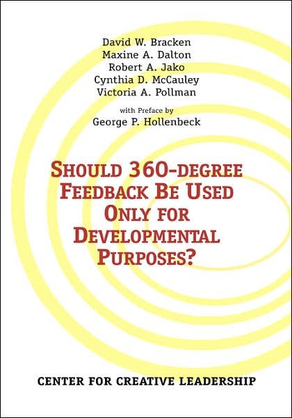 Cover for Victoria A. Pollman · Should 360-degree Feedback Be Used Only for Developmental Purposes? (Paperback Book) (1997)