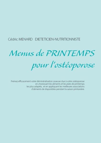 Cover for Ménard · Menus de printemps pour l'ostéop (Book) (2019)