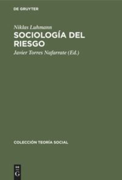 Cover for Niklas Luhmann · Sociologa Del Riesgo (N/A) (2006)