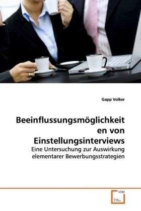 Cover for Volker · Beeinflussungsmöglichkeiten von (Bog)