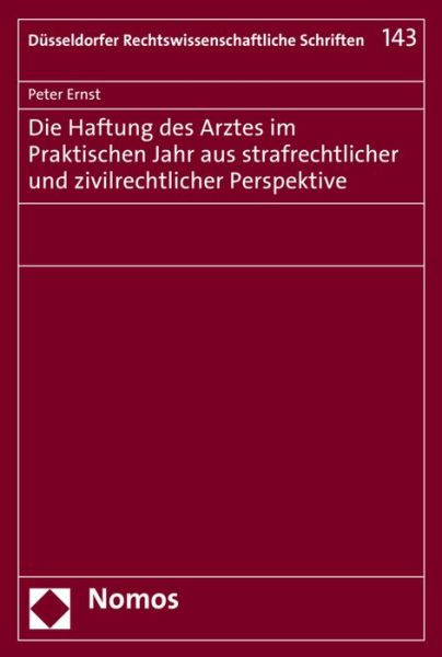 Cover for Ernst · Die Haftung des Arztes im Praktis (Book) (2016)