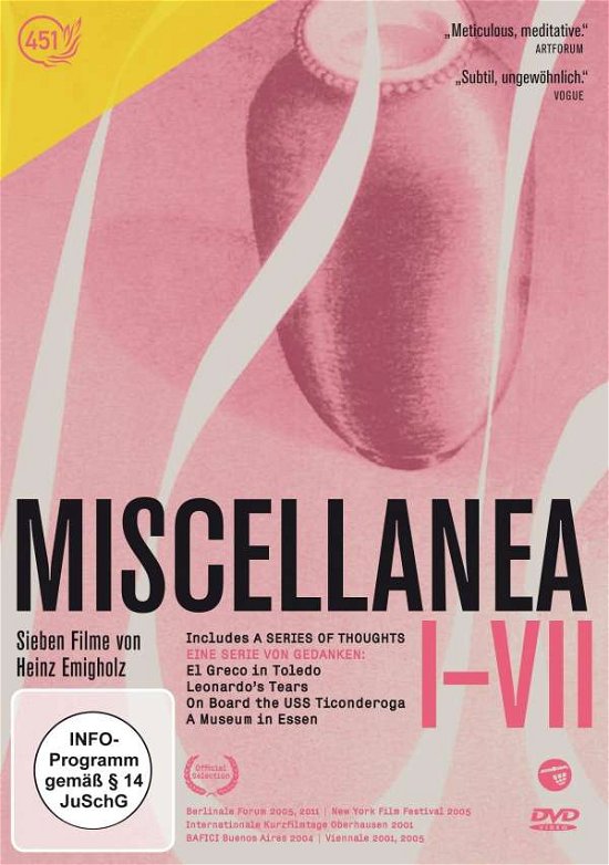 Miscellanea (I-vii)-sieben F - Heinz Emigholz - Film - FILMGALERIE 451-DEU - 9783941540316 - 11. mars 2011