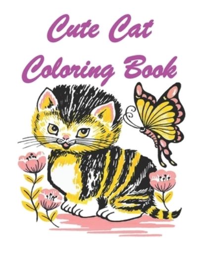 Cover for Domy Dane · Cute Cat Coloring Book (Pocketbok) (2021)