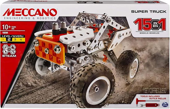 Meccano , 15-in-1 Super Truck, S.T.E.A.M.-Bausatz - Meccano - Marchandise - Spin Master - 0778988264317 - 2023