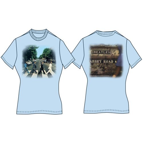 Cover for The Beatles · The Beatles Ladies T-Shirt: Abbey Road (Back Print) (T-shirt) [size S] [Blue - Ladies edition] (2019)