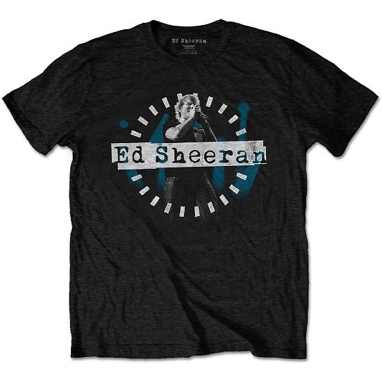 Cover for Ed Sheeran · Ed Sheeran Unisex T-Shirt: Dashed Stage Photo (T-shirt) [size S] [Black - Unisex edition]