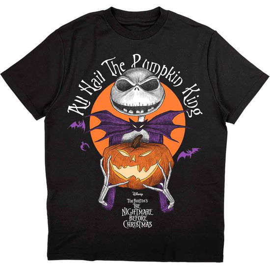 The Nightmare Before Christmas Unisex T-Shirt: All Hail the Pumpkin King - Nightmare Before Christmas - The - Merchandise -  - 5056368675317 - 