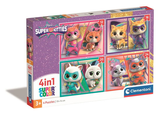 Puslespil 4-i-1 Disney Super Kitties, (12+16+20+24) brikker (Jigsaw Puzzle) (2024)