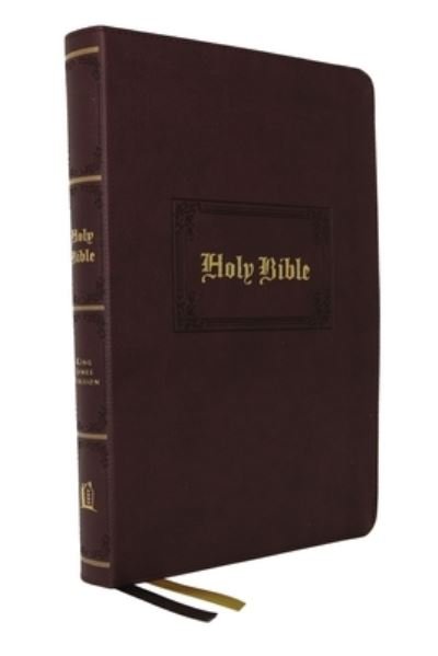 Cover for Thomas Nelson · KJV Holy Bible: Large Print with 53,000 Center-Column Cross References, Brown Leathersoft, Red Letter, Comfort Print (Thumb Indexed): King James Version (Leather Book) (2023)