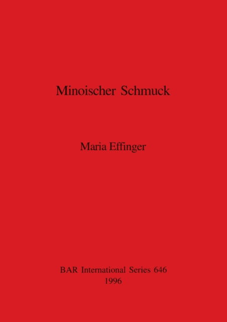 Cover for Maria Effinger · Minoischer Schmuck (Pocketbok) (1996)
