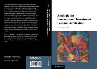 Cover for Vadi, Valentina (Lancaster University) · Analogies in International Investment Law and Arbitration (Hardcover Book) (2015)