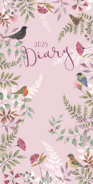 Cover for Carousel Calendars · Vintage Garden Floral Deluxe Slim Diary  2025 (Paperback Book) (2024)