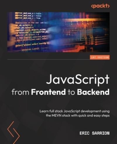 Cover for Eric Sarrion · JavaScript from Frontend to Backend (Bok) (2022)