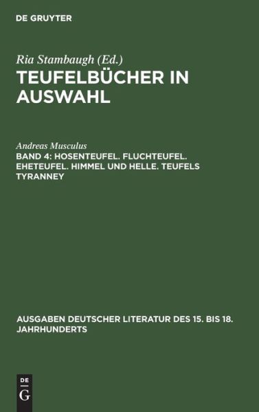 Cover for Andreas Musculus · Teufelbuecher in Auswahl (Book) (1978)