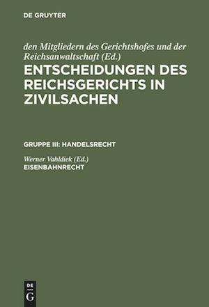 Cover for Werner Vahldiek · Eisenbahnrecht (Book) (1953)