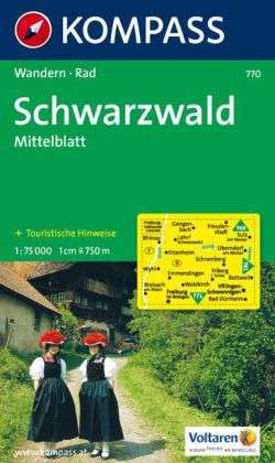 Cover for Mair-Dumont / Kompass · Kompass Wanderkarte: Schwarzwald Mittelblatt (Hardcover Book) (2010)