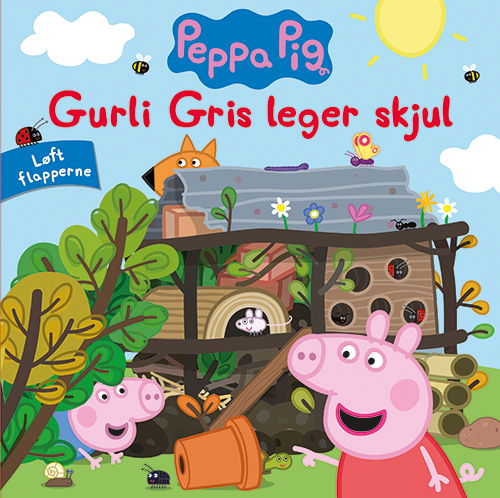 Cover for Gurli Gris: Peppa Pig - Gurli Gris leger skjul - Løft flapperne (Bound Book) [1º edição] (2023)