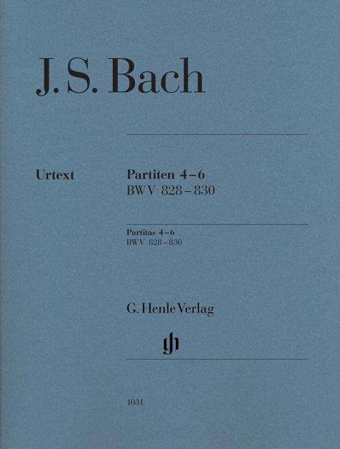 Partiten 4-6,Kl.828-830.HN1031 - JS Bach - Books -  - 9790201810317 - 