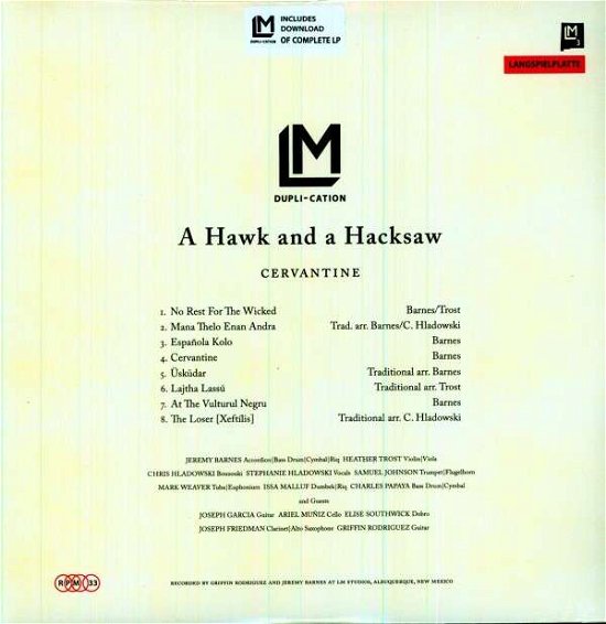 Cover for A Hawk And A Hacksaw · Cervantine (LP) (2011)