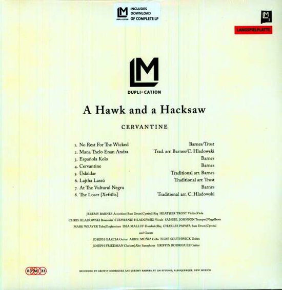 Cervantine - A Hawk And A Hacksaw - Musik - LM - 0655035011318 - 10. Februar 2011