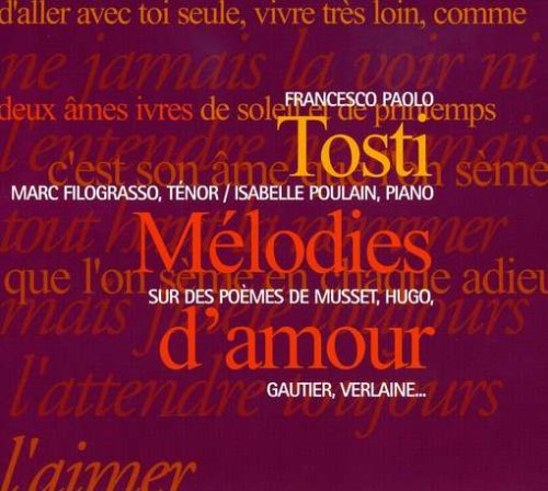 Cover for Francesco Paolo Tosti · Melodies D'amour (CD) (2003)