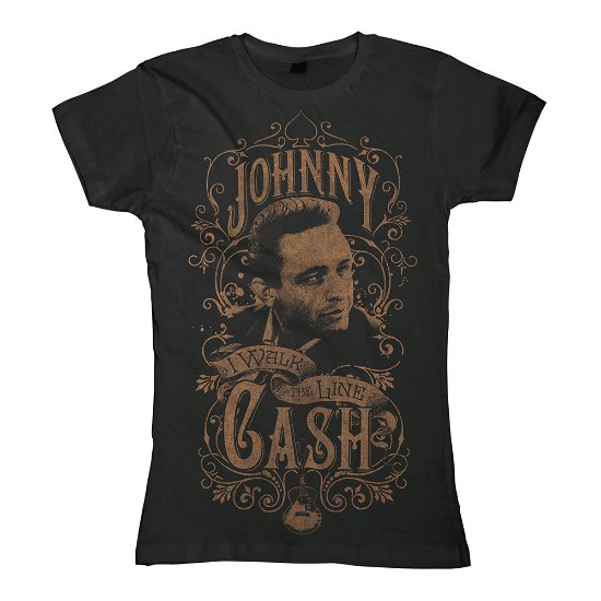 Cover for Johnny Cash · Walk the Line Black (T-shirt) [size XL] (2013)