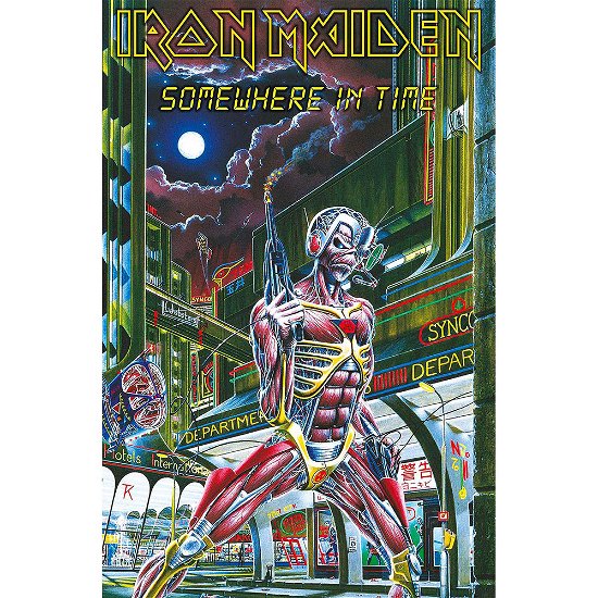 Iron Maiden Textile Poster: Somewhere In Time - Iron Maiden - Fanituote -  - 5055339774318 - 