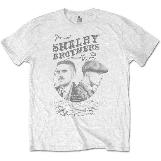 Peaky Blinders Unisex T-Shirt: Shelby Brothers Circle Faces - Peaky Blinders - Produtos - ROCK OFF - 5056170664318 - 17 de janeiro de 2020