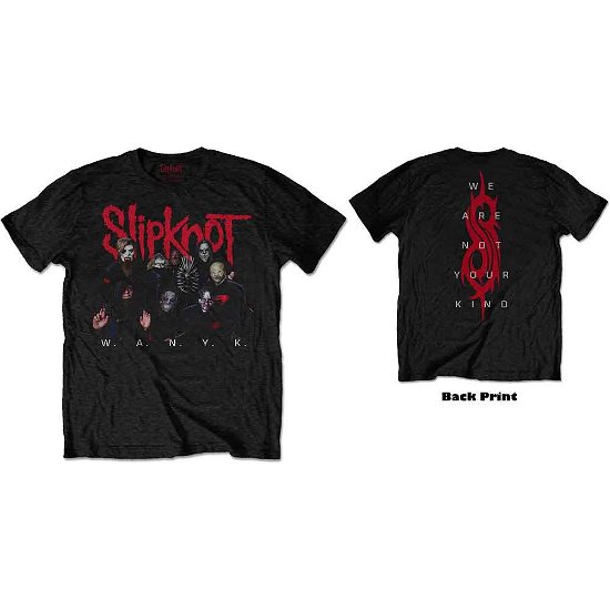Slipknot Unisex T-Shirt: WANYK Logo (Back Print) - Slipknot - Koopwaar - Rockoff - 5056170693318 - 