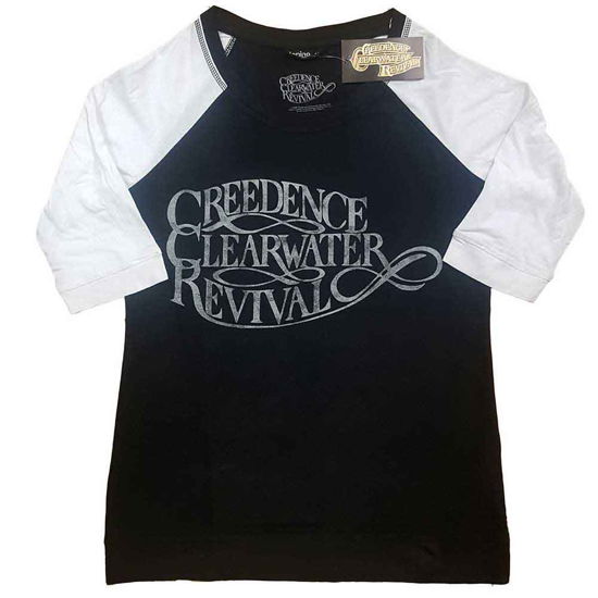 Creedence Clearwater Revival Ladies Raglan T-Shirt: Vintage Logo - Creedence Clearwater Revival - Fanituote -  - 5056368649318 - 