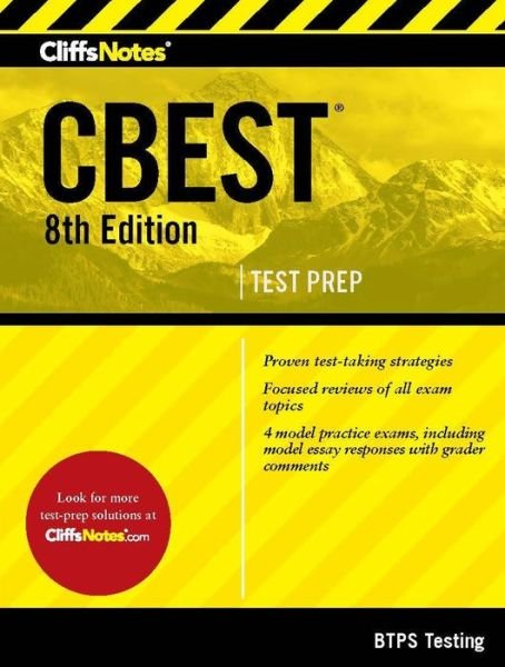Cover for Btps BTPS Testing · CliffsNotes CBEST, 8th Edition (Bog) (2021)