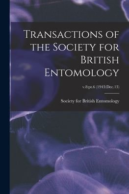 Cover for LLC Creative Media Partners · Transactions of the Society for British Entomology; v.8 (Taschenbuch) (2021)