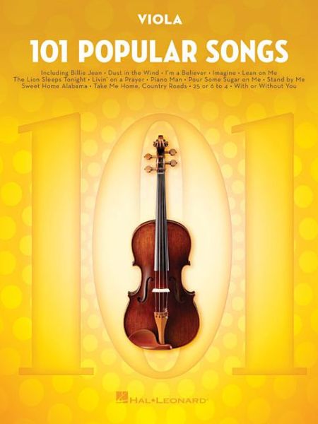 Cover for Hal Leonard Publishing Corporation · 101 Popular Songs: For Viola (Buch) (2017)