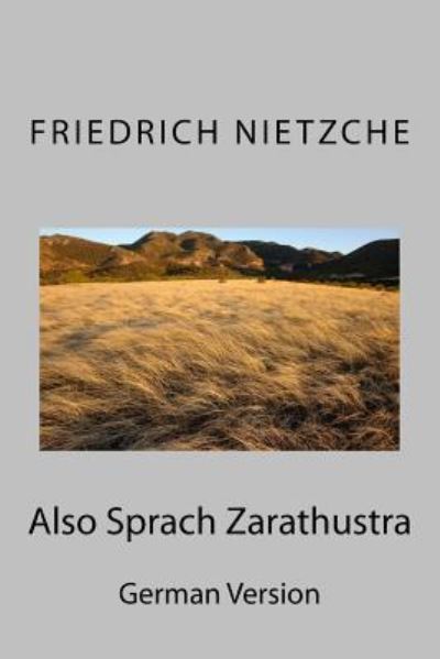 Cover for Friedrich Nietzche · Also Sprach Zarathustra (Paperback Book) (2016)