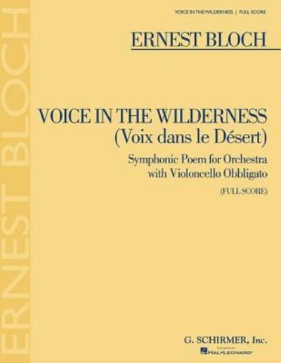 Cover for Ernst Bloch · Voice in the Wilderness (Book) (1986)